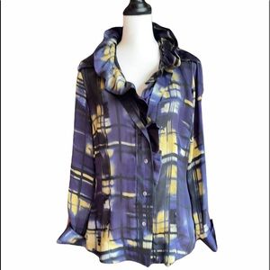 Farinaz Taghavi Ruffle Collar Blouse 12